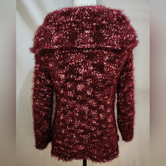 NWT Knox Rose Cowl Neck Sweater, Burgundy, Size Small - Picture 2 of 7
